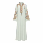 Light Blue abaya shown full length against a clean white background