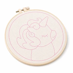 Aijia Punch Needle Embroidery Kit with Printed Fabric and Yarn