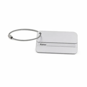 Aluminum Luggage Tag with Steel Cable