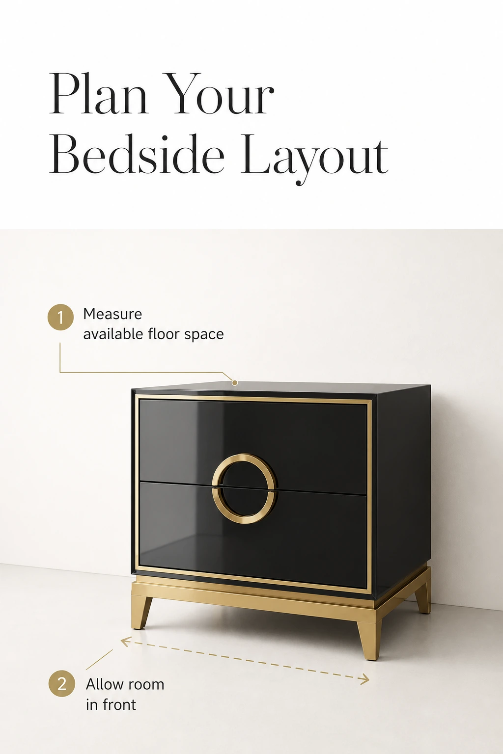 Base del mueble y pasos para planificar el espacio