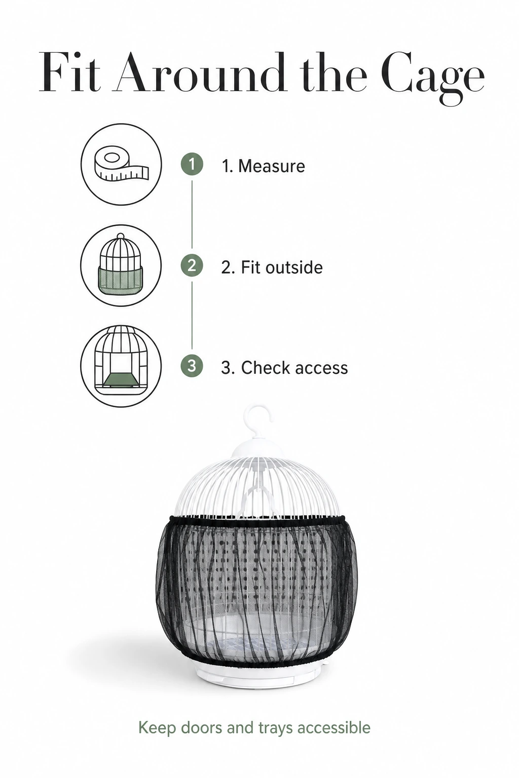 Trois étapes pour installer une jupe récupératrice à l'extérieur de la cage