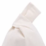 Close view of natural cotton texture and handle seam