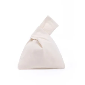 Original natural cotton knot bag on white