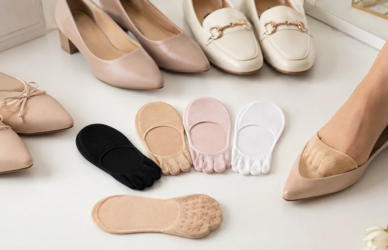 Guide chaussettes invisibles avant-pied pour ballerines, talons et chaussures ete
