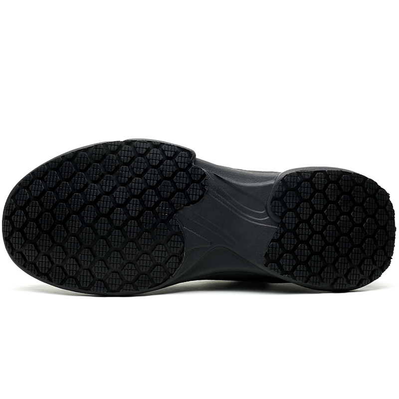 Original supplier bottom view of the black model 926 shoe showing the outsole tread pattern
