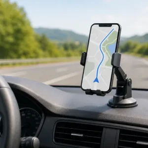 Guia de suporte de celular para para-brisa para navegação, dia a dia e viagem