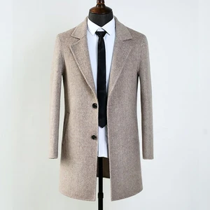 Khaki — original option photograph of the herringbone coat