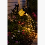 Solar-Giesskanne-Gartenlicht mit Katzen-Silhouette