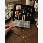 Kit DIY para reparo de joias com estojo com zíper