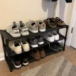 3-Tier Stackable Shoe Rack for Entryway & Closet Storage