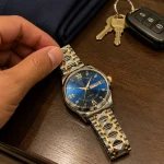 Men's Luminous Water-Resistant Quartz Watch with Stainless Steel Band