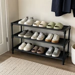 3-Tier Stackable Shoe Rack for Entryway & Closet Storage