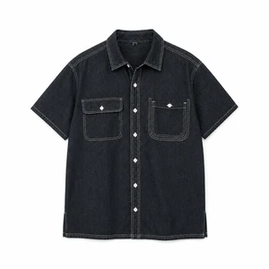 Camicia Dali da uomo in denim di cotone a maniche corte