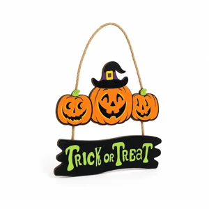 LY Wooden Halloween Door Sign – Gnome or Pumpkins