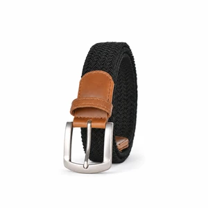 Elastic Braided Belt with Metal Pin Buckle