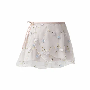 Adult Floral Embroidered Ballet Wrap Skirt