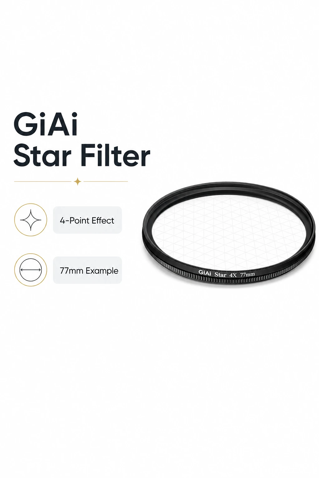 GiAi 4X 77 mm example with four-point effect label