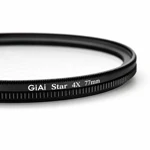 Close-up of GiAi 4X 77 mm filter rim and glass grid