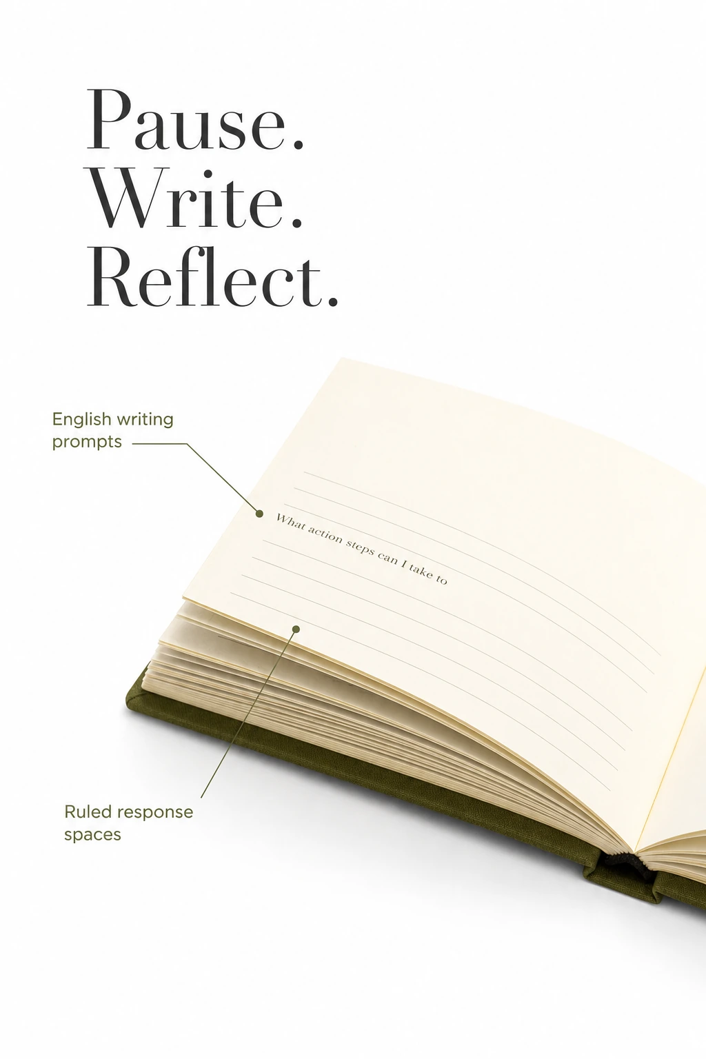 Cream journal page with a printed question and ruled writing space