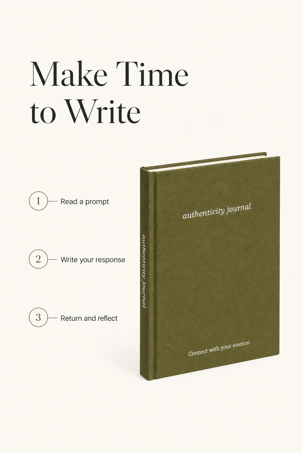 Three steps for using the English guided journal