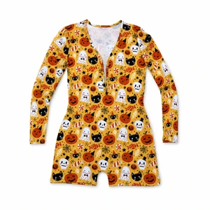 Women's Halloween Long-Sleeve Pajama Romper