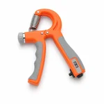 Orange-and-gray adjustable gripper on white