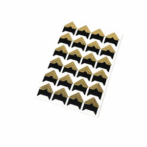 Hongyunda Self-Adhesive Paper Photo Corners, 24 per Sheet