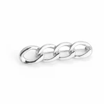 Rear bar of a four-link silver waist clip