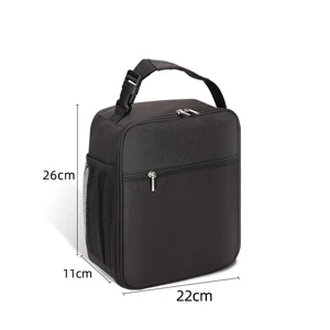 Bolsa negra con flechas de 22 × 11 × 26 cm