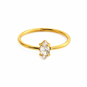 Marquise-Steinring aus Edelstahl – Sieben Farben