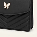 Mini borsa trapuntata in PU con farfalla