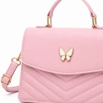 Mini borsa trapuntata in PU con farfalla