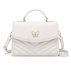 Mini borsa trapuntata in PU con farfalla