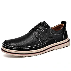 Scarpe in pelle con lacci – Nero e Marrone