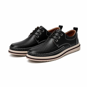 Men’s Leather Lace-Up Shoes – Black & Brown