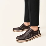 Scarpe in pelle con lacci – Nero e Marrone