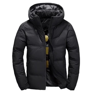 Black coat shown in a full-length front view.