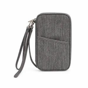 Passport Travel Wallet with Straps – Dark Gray