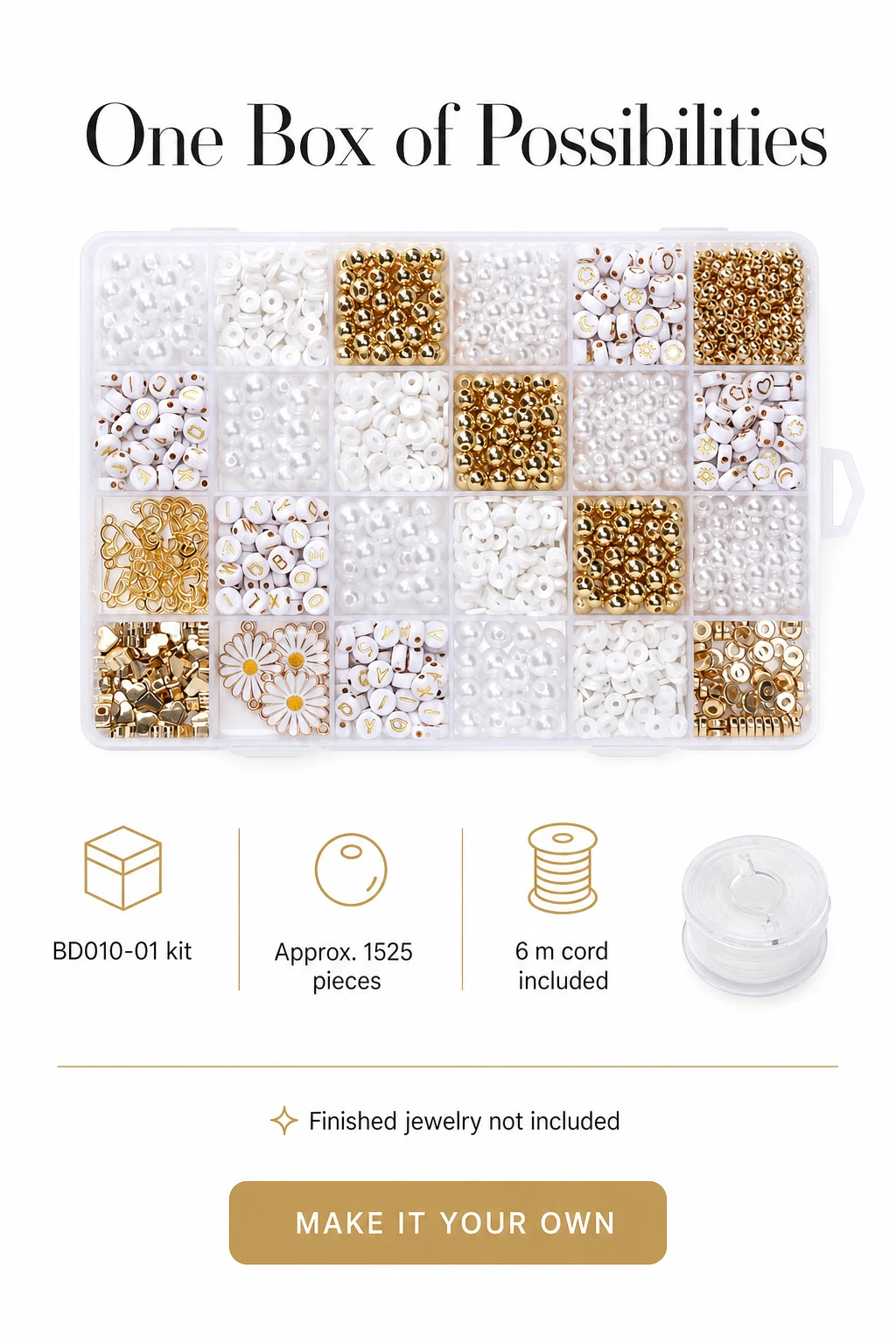 Un kit BD010-01 ; bijoux terminés non inclus