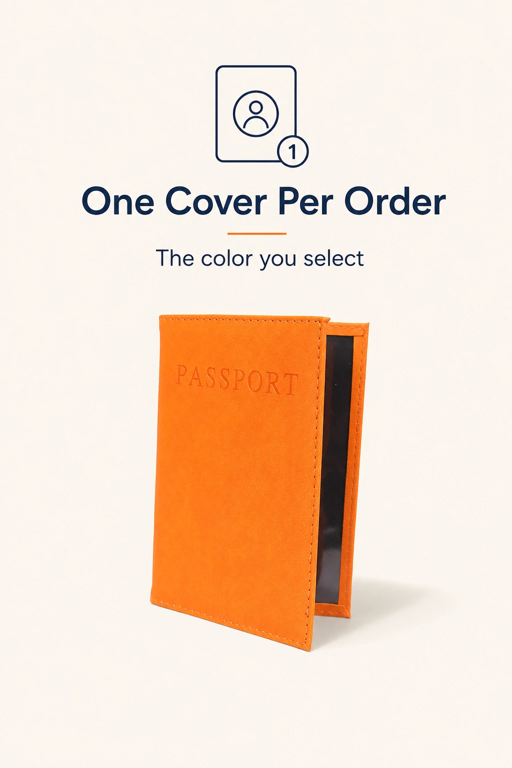 One orange cover beneath one-per-order message