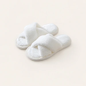 Women’s Plush Cross-Strap Slippers – Seven Colors