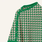 Damen-Poncho aus Acrylstrick mit Karomuster