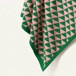 Damen-Poncho aus Acrylstrick mit Karomuster