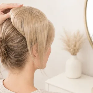 Cómo elegir un topper sintético de 25,4 cm con flequillo: base, clips y tono