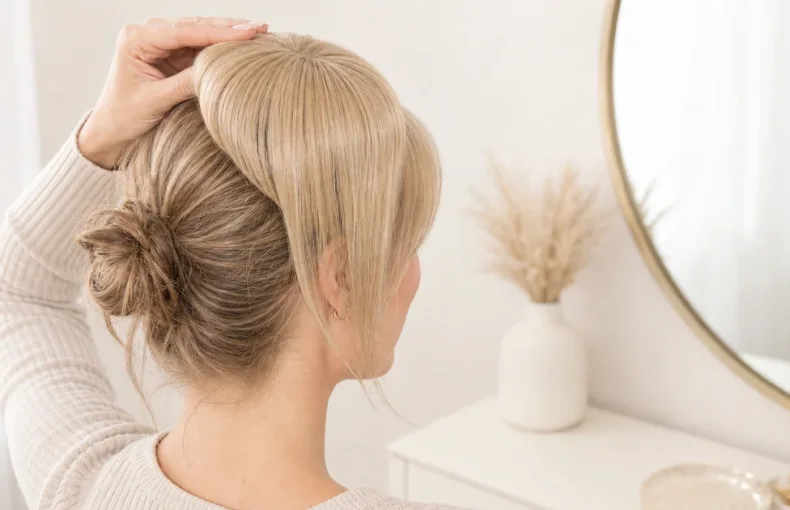 Cómo elegir un topper sintético de 25,4 cm con flequillo: base, clips y tono