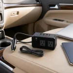 Inversor de coche 200W de 12V a 110V con USB y Type-C