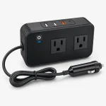 Inversor de coche 200W de 12V a 110V con USB y Type-C