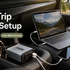 Guida Inverter Auto 200W per Viaggi, Laptop e Uso 12V più Prudente