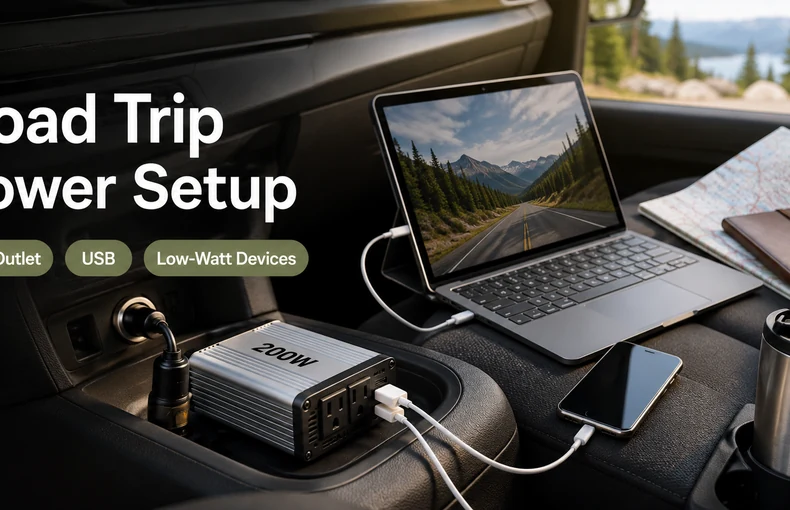 Guida Inverter Auto 200W per Viaggi, Laptop e Uso 12V più Prudente