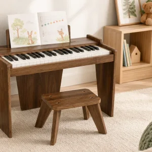 37-Key Wooden Digital Piano with Stool: Size, Setup and Practice Guide